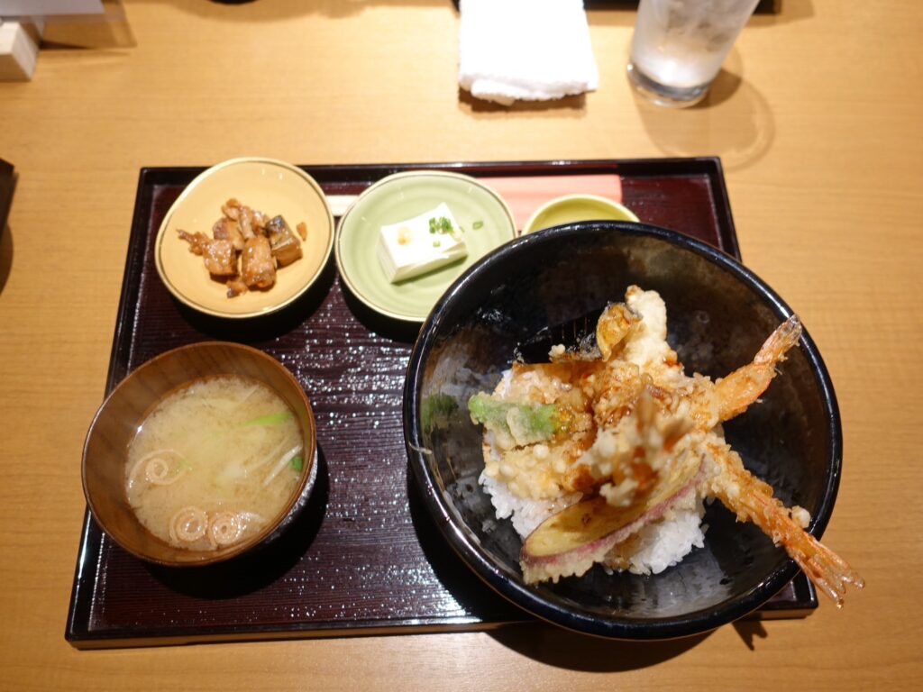 海老天丼定食浪